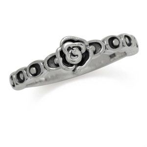 Sterling Silver Ring - Rose Flower